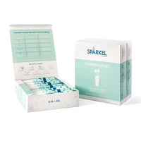 Sparkel Carbonators -Quality carbonation - each carbonator (a+b) used with the spärkel beverage system releases the perfect amount of co2 to carbonate one full spärkel bottle. Only the co2 generated goes into the bottle, not the carbonator