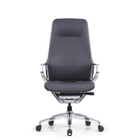 DecentLiving Full Height-Back Office Chair - Grey-Premium genuine leather office chair