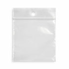 KL Rubber Resealable Polyethylene Bag with Hang Hole - 2 Mil - 2" x 2” - 1000 Pack-Offset lip design with durable zipper for easy opening and secure closure
