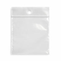 KL Rubber Resealable Polyethylene Bag with Hang Hole - 2 Mil - 2" x 2” - 1000 Pack-Offset lip design with durable zipper for easy opening and secure closure