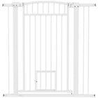 PawHut 30"-41" Dog Gate with Small Door and Extension Kit - 42" H-41.7"(106 cm) high gate