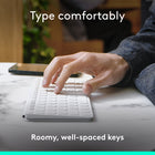 Logitech Keys-To-Go 2 Portable Bluetooth Tablet Keyboard with Built-in Cover - Pale Grey-Use the Keys-to-Go 2 wireless Bluetooth keyboard with tablets and devices that use Windows, Android, macOS, and ChromeOS