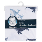 Gerber Childrenswear Knit Crib Sheet - Coastal Calm - Whales-Our essentials have been independently certified with STANDARD 100 by OEKO-TEX  so that you don’t have to worry about harmful substances