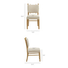 Modway Mauden Striped Dining Side Chairs - Oatmeal Stripe - 2 Pack-Striped Upholstery