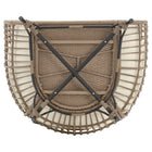 Manhattan Comfort Spezia 33.46" Modern Patio Freestanding Egg Chair - Tan/Cream-16.53" L x 33.46" W x 59.76" H