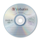 Verbatim 4.7GB DVD-R, 16x, 100 Pack-Advanced Azo recording dye optimizes read/write performance