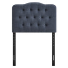 Modway Annabel Premium Linen Blend Twin Headboard - Denim-Dense Foam Padded Headboard