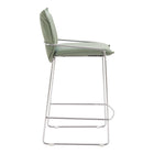Zuo Pola Counter Stool - Green-Dimensions: 21.3" L x 19.7" W x 36.6" H