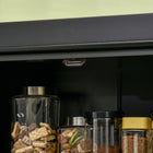HOMCOM 72.5" H Freestanding 4-Door Kitchen Pantry Cabinet - Black-Melamine coated surface is scratch resistant and easy cleaning 