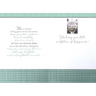 Rosedale Gold Wedding Greeting Cards/Envelopes - 5-1/2" x 8" - Flower Wreath - 6 Pack-Printed on premium uncoated paper