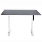 Ezywork Manual Height Adjustable Standing Desk - 48" x 24" - White Frame / Black Table Top-Whole piece table top 48" x 24" (120cm x 60cm) 