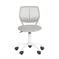 Homy Casa Colorful Fabric Teen Task Chair - Verita Grey-Adjustable Height: Customize the chair’s height with a 4.7-inch adjustable range to suit your comfort needs