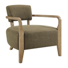 Modway Zinnia Linen Blend Accent Chair - Olive-Premium Linen-Blend Upholstery