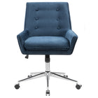 FurnitureR Tufted Fabric Office Chair - Blue-Stylish design, adding a great accent to your business setting or home office