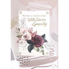 Rosedale Gold Sympathy Greeting Cards/Envelopes - 5-1/2" x 8" - Red & Pink Flowers - 6 Pack-Premium quality greeting cards