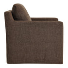 Modway Serene Fabric Slipcovered Swivel Armchair - Mocha-Metal Swivel Base