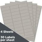 JAM Paper Mailing Address Labels, 1" x 2.63", Silver Metallic, 120 Pack (40732536)-30 labels per sheet