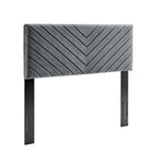 Modway Alyson Angular Channel Tufted Performance Velvet King/California King Headboard - Charcoal-Glam Deco Headboard