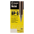 Pilot BPS Ballpoint Pens – Fine Point – Black – 12 Pack  -Clear barrel with ribbed grip