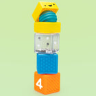 Sassy Baby Busy Builder Activity Blocks-2 Clear blocks rattle