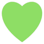 JAM Paper Standard Label Rolls - Heart Shaped - 2 x 2 - Neon Green - 125 Labels/Roll-Size: Heart Shaped ( 2 x 2 Inches ) | Printer friendly labels are easy to create and customize.