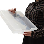 Gratnells Shallow F1 Heavy Duty School Tray - Translucent - 12.3" x 16.8" x 3" - 8 Pack-Translucent color trays measure 12.3" x 16.8" x 3"