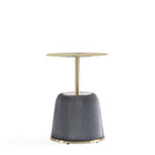 Manhattan Comfort Anderson 15.75" Modern Leatherette Upholstered End Table - Grey - Set of 2-Delivered to you Fully Assembled! No Assembly Required