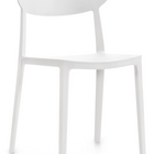 Offices to Go Kylie Armless Stacking Chair - White-Durable and easy to clean reinforced polypropylene