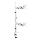 ShoppingAll SA-D285 Adjustable Dual Monitor Standing Mount for Monitors Up To 32" - White-Holds one monitor 13"-32" in size and up to 17.6lb/8kg in weight with 75mm x 75mm or 100mm x 100mm VESA mounting holes