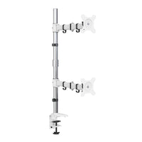 ShoppingAll SA-D285 Adjustable Dual Monitor Standing Mount for Monitors Up To 32" - White-Holds one monitor 13"-32" in size and up to 17.6lb/8kg in weight with 75mm x 75mm or 100mm x 100mm VESA mounting holes