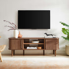 Modway Contour 55" TV Stand - Walnut-Rubberwood, Particleboard, MDF