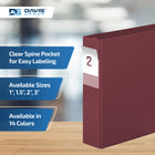 Davis Group Premium Economy Binder - D Ring - 2" - Burgundy - 6 Pack-D Ring, Non-Locking