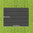 Outsunny 8.5' L x 11.5' W Retractable Pergola Canopy Replacement for 10' L x 13' W Frame (Cover Top) - Dark Grey-10 water drainage holes