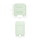 Modway Bellamy Curved 2-Drawer Nightstand - Sage-Two Drawer Storage Design
