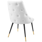Modway Adorn Performance Velvet Dining Side Chair - White - 2 Pack-Dense Foam Padding