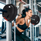 Soozier Weight Plates - 2 x 17 lb, 2 x 11 lb - Set of 4-1" (2.5cm) center hole fits standard bars