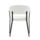 Manhattan Comfort Belle 22.4" Modern Textured Leatherette Upholstered Dining Chair - White - Set of 2-Delivered to you Fully Assembled! No Assembly Required