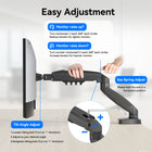 ShoppingAll Single VESA Monitor Mount with Fully Adjustable Gas Spring Arm and Office Desk Clamp - Black-7