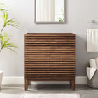 Modway Render 30" Bathroom Vanity Cabinet - Walnut-Adjustable Storage Shelf
