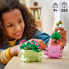 LEGO Botanicals Rocking Plants-Craft a delosperma with purple buds and an echeveria with coral buds