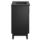 Modway Miles 36" Bathroom Vanity - Black-Non-Marking Foot Caps