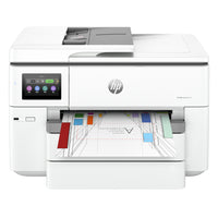 HP OfficeJet Pro 9730 Wide Format All-in-One Printer - White-Wide-format all-in-one printer for print, scan, copy, includes setup cartridges, power cord, and guides, supports A3 printing and mobile apps