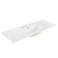 Modway Cayman 48" Single Basin Bathroom Sink - White-Modern 48" Bathroom Sink