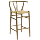 Modway Amish Wood Bar Stool - Weathered Gray Teak-Elm Wood Bar Height Stool