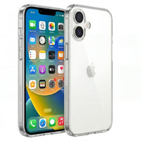 LBT iPhone 16 Plus Gel Grip Silicone Case - Clear- Ultra-slim and lightweight