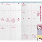 DateWorks 2026-2027 Monthly Pocket Planner - 3.5" x 6.5" - Hello Kitty - Bilingual-Durable SOFT TOUCH cover material with rounded corners