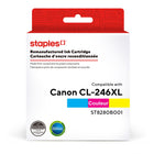 Staples Canon CL-246XL Remanufactured Inkjet Cartridge - High Yield - Colour-Color