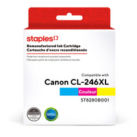 Staples Canon CL-246XL Remanufactured Inkjet Cartridge - High Yield - Colour-Color