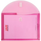JAM Paper Plastic 3 Pocket Envelopes, VELCRO Brand Closure, Letter Booklet, 9.75 x 13, Pink Poly, 10 Pack-Size: 9-3/4" x 13"