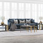 Hudson&Canal Gaia Round Nested Coffee Table - Brass-Features easy assembly